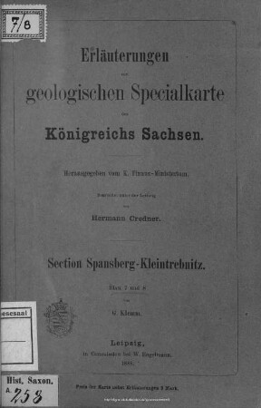 7/8: Section Spansberg-Kleintrebnitz : Blatt 7 und 8 [4546]