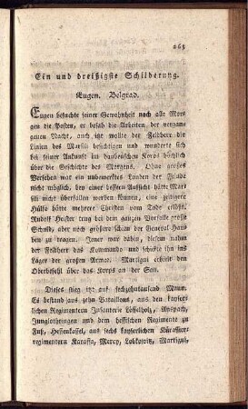 Ein und dreißigste Schilderung.