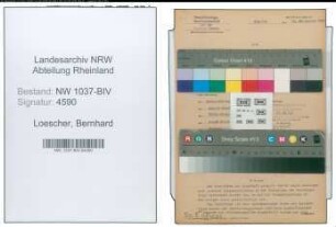 Entnazifizierung Bernhard Loescher , geb. 22.02.1907 (Angestellter)