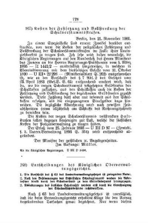 Kosten der Festsetzung und Vollstreckung der Schulversäumnissstrafen : [F. Öffentliches Volksschulwesen]