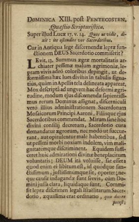 Dominica XIII. post Pentecosten. - Dominica XVIII. post Pentecosten.