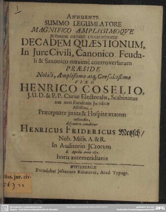 Decas quaestionum controversarum