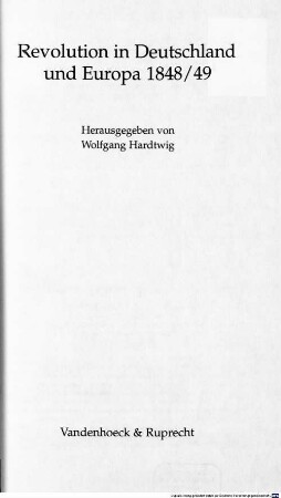 Revolution in Deutschland und Europa 1848/49