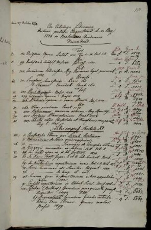 Ex Catalogo Librorum Auctione publica Argentorati d. 22. Aug. 1774 [...] [Johann Bernhard Basedows Schriften]