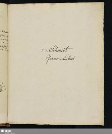 Nr. 106-116. Schmidt, Johann Friedrich
