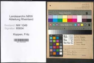Entnazifizierung Fritz Koppen , geb. 22.04.1889 (Landwirt)