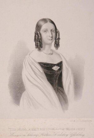 Bildnis von Wilhelmine (1808-1891), Herzogin von Schleswig-Holstein-Sonderburg-Glücksburg