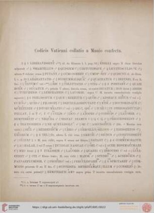 Codicis Vaticani collatio a Mauio confecta