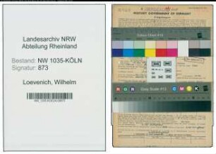 Entnazifizierung Wilhelm Loevenich , geb. 13.05.1903 (Kaufmaennischer Angestellter)