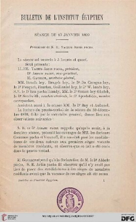 Séance du 13 Janvier 1899