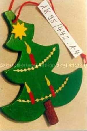 Seiffener Christbaumschmuck: 4 Bäume, flach