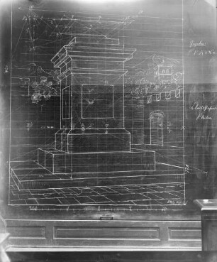 Professor Max Kleiber beim Unterricht (Architektur, Perspektive) an der königlich bayerischen Akademie der bildenden Künste in München