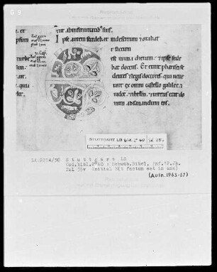 Bibel — Initiale E (t factum est in una), Folio 35 verso