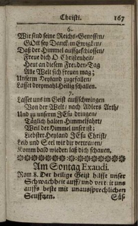 Am Sontag Exaudi