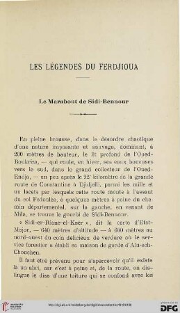 Sér. 5: Les légendes du Ferdjioua