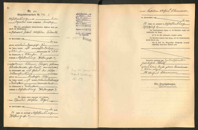 Standesamtsbuch der Stadt Aschaffenburg: Eheschließungen 252/1930 - 130/1931
