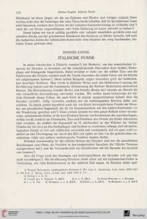 Zehntes Kapitel: Italische Funde