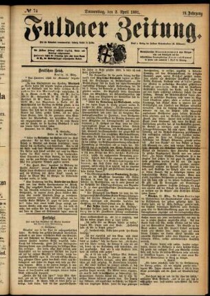 Ausgabe vom Donnerstag, den 02. April 1891.