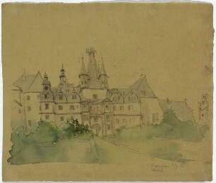 Schloss zu Hungen, Gesamtgebäude (Zufahrt)