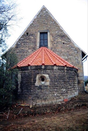 Dorfkirche von Ost, Blick auf die Apsis mit Okulus