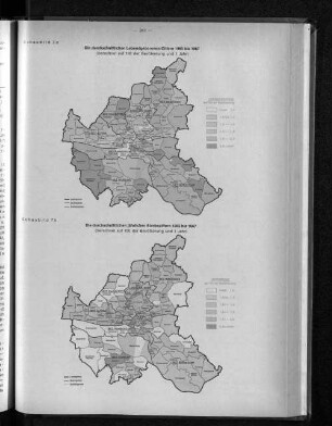 Schaubild 7a: Die durchschnittlichen Lebendgeborenen-Ziffern 1965 bis 1967
