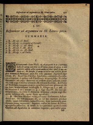 439-445, § XV. Respondetur ad argumenta ex Ss. litteris petita