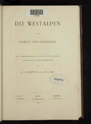 Bd. 1: Die Westalpen