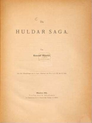 Die Huldar-Saga