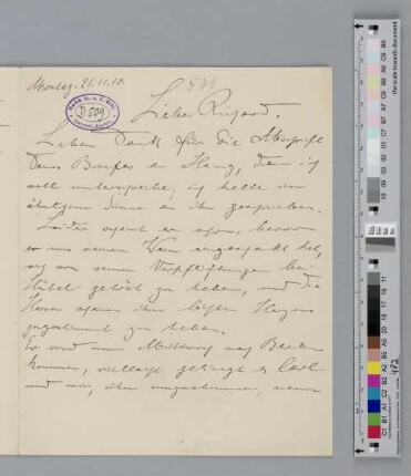 Brief an Richard Dehmel