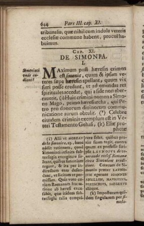 Cap. XI. De Simonia. - Cap. XV. De Processu Criminali Antiquo.