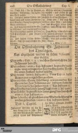 Die Offenbahrung St. Johannis des Theologen.