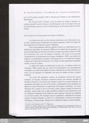 II. Caractère de l'enseignement des langues islamiques