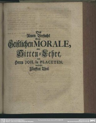 Fünffter Theil