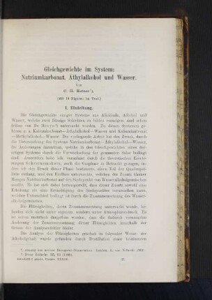 Gleichgewichte im System: Natriumkarbonat, Äthylalkohol und Wasser.
