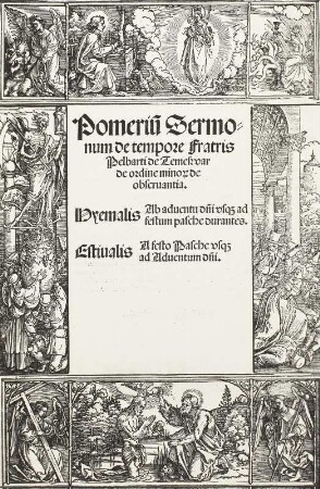Pomerius Sermonum de tempore - Titelblatt