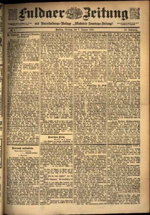 Ausgabe vom Montag, den 07. Januar 1901.