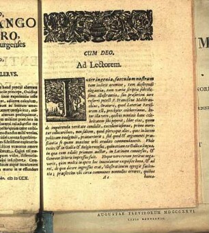 Cum Deo. Ad Lectorem.