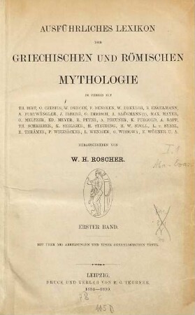 Ausführliches Lexikon der griechischen und römischen Mythologie, 1,1. Aba - Evan
