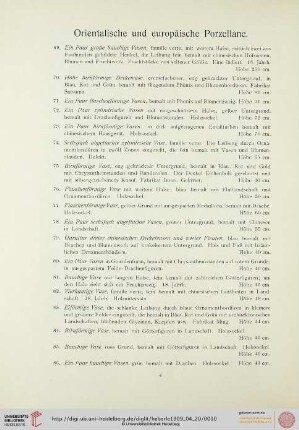 Orientalische und europäische Porzellane (Nr. 69-447)