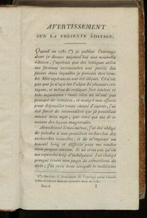 Avertissement sur la présente édition