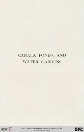 Canals, Ponds, and Water Gardens