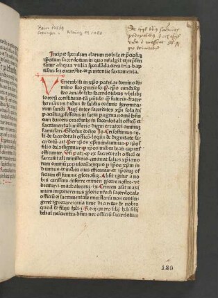 Speculum sacerdotum de tribus sacramentis principalibus