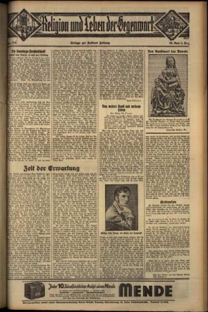 Vierte Ausgabe vom Sonntag, den 01. Dezember 1935.