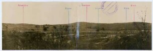 Foto der eigenen und der gegnerischen Stellungen bei Muncelu nordwestlich von Focsani (mittlerer und rechter Teil)