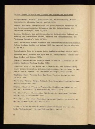 Darstellungen zu einzelnen Autoren und speziellen Problemen