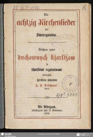 Die achtzig Kirchenlieder der Schulregulative