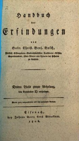 Handbuch der Erfindungen, 3,2. Dritten Theils zweyte Abtheilung, den Buchstaben D enthaltend