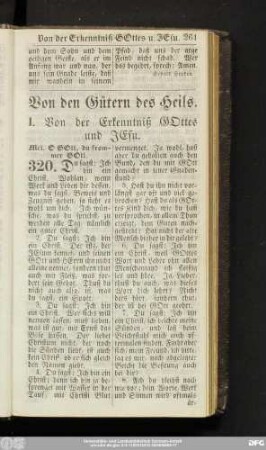 I. Von der Erkenntniß Gottes und Jesu.