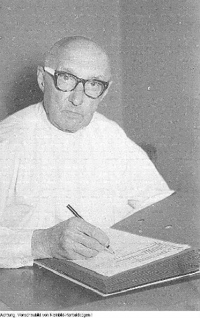 Dresden. Stadtverordnete. Dr. Victor Otto(?) als Stadtverordneter, 1958