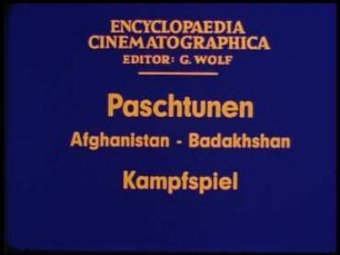 Paschtunen (Afghanistan, Badakhshan) - Kampfspiel